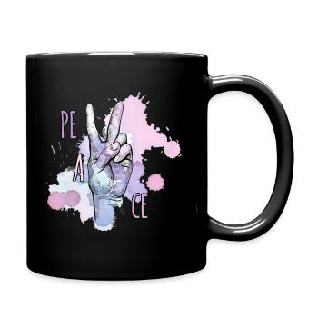 Paix - Mug uni - noir - Droite