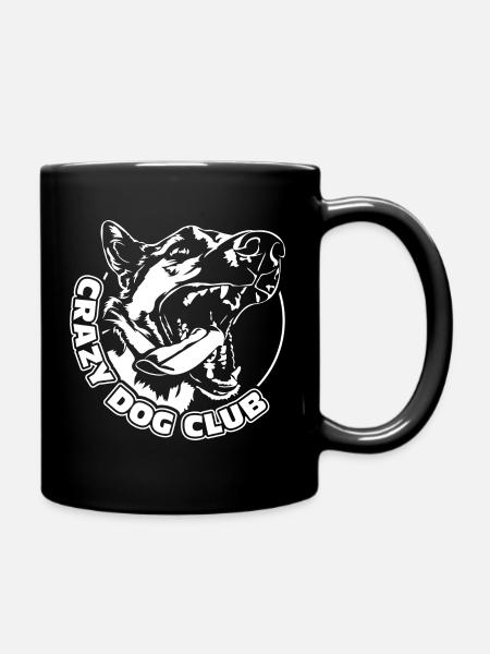 CRAZY DOG CLUB lustiges Hundemotiv Hundesport - Tasse einfarbig - Schwarz