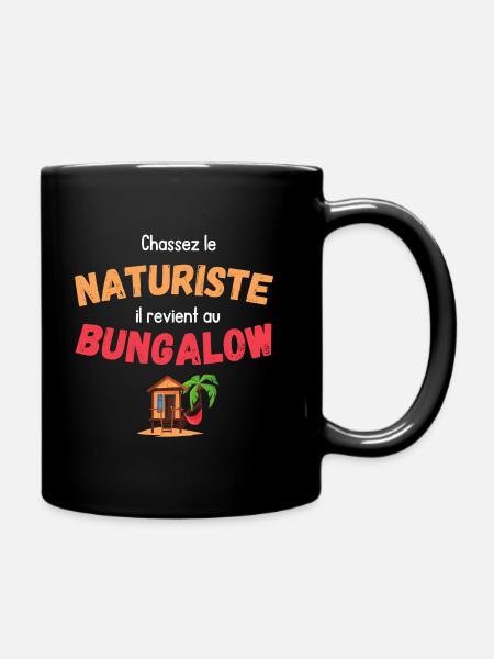 NATURISTE BUNGALOW - Mug uni - noir