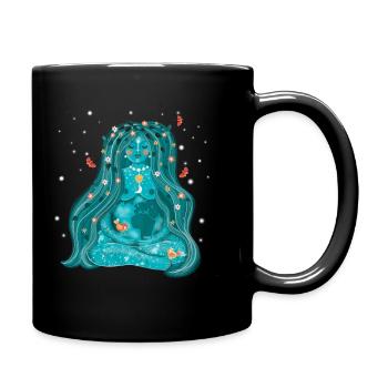 Terre Mère Gaïa - Déesse Primordiale de Toute Vie - Mug uni - noir - Droite