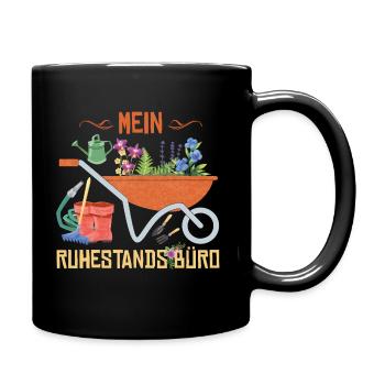 Mein Ruhestandsbüro - Garten - Tasse einfarbig - Schwarz - Rechts