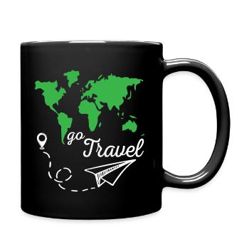 Go Travel - Tasse einfarbig - Schwarz - Rechts