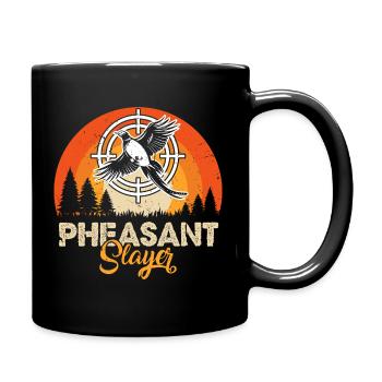 Fasanentöter Jagd fliegender Vogel - Tasse einfarbig - Schwarz - Rechts