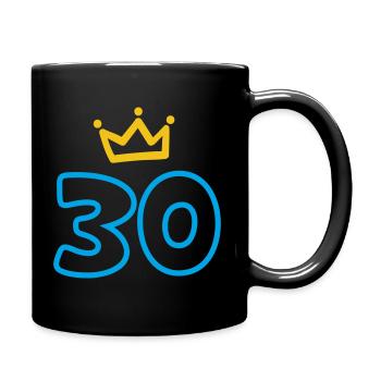30th birthday Krone 30 years - Full Colour Mug - black - Right