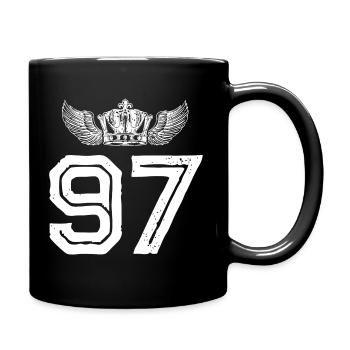 97 Number crown - Full Colour Mug - black - Right