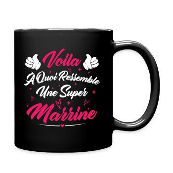 Voilà à quoi ressemble une super marraine - Mug uni - noir - Droite