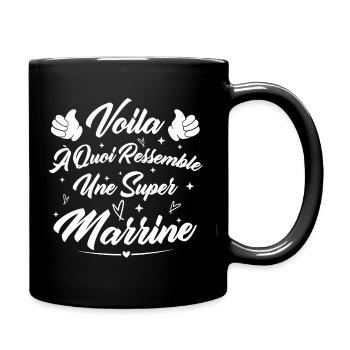 Voilà à quoi ressemble une super marraine - Mug uni - noir - Droite