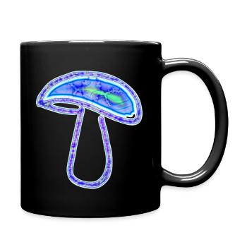 Pilze Nr. 02 - Design C - Tasse einfarbig - Schwarz - Rechts