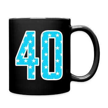 40 years 40th birthday gift idea - Full Colour Mug - black - Right