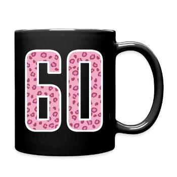 60 Jahre 60er Geschenkidee - Tasse einfarbig - Schwarz - Rechts