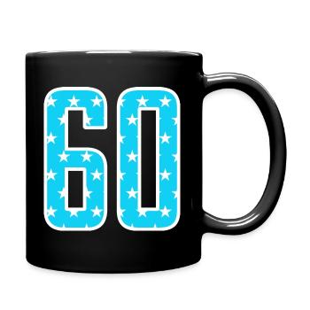60 Jahre 60er Geschenkidee Geburtstag - Tasse einfarbig - Schwarz - Rechts