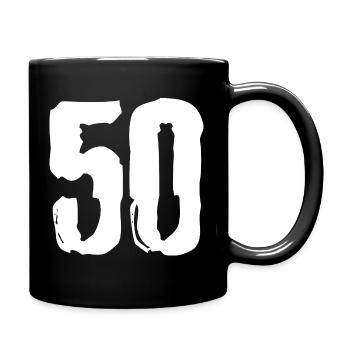 50 number jersey - Full Colour Mug - black - Right