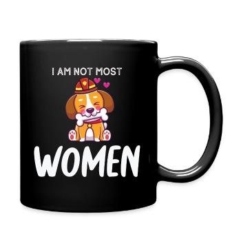 Je ne suis pas la plupart des femmes pompiers à la retraite - Mug uni - noir - Droite