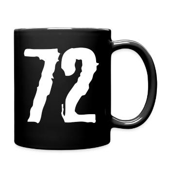 72 Zahl Trikot - Tasse einfarbig - Schwarz - Rechts