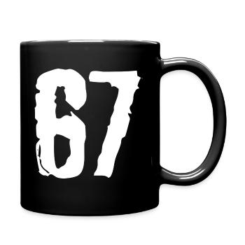 67 Number jersey - Full Colour Mug - black - Right