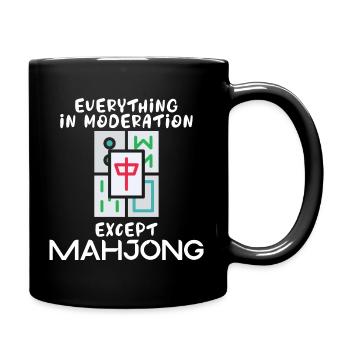 Tout avec modération sauf Mahjong Chinese Boardspi - Mug uni - noir - Droite
