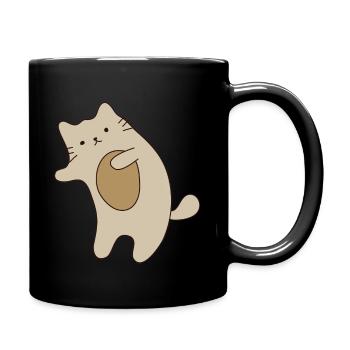 Chat dessiné 9 - Mug uni - noir - Droite