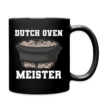 Dutch Oven Meister Dopfen Feuertopf Grillen - Tasse einfarbig - Schwarz - Rechts