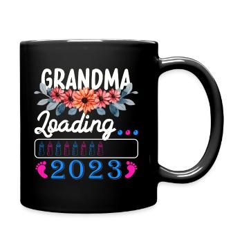 Grandma-to-be 2023 Grandma loading 2023 Grandmother - Full Colour Mug - black - Right