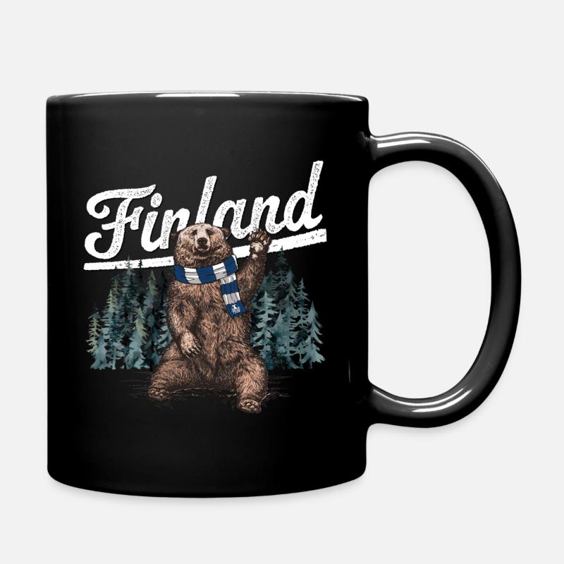 Finnland - Bär und Schal - Finland - Tasse einfarbig - Schwarz