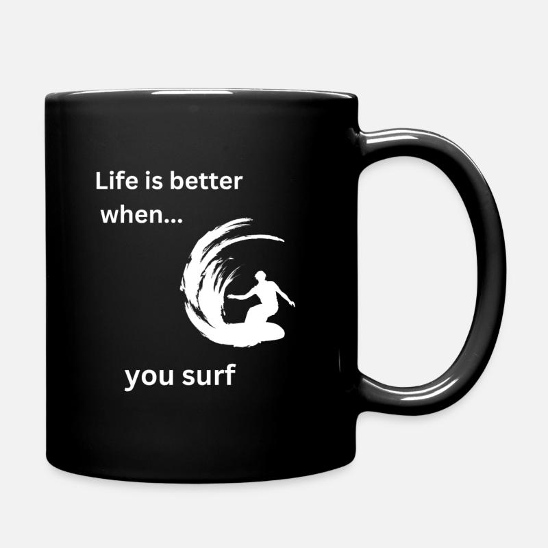 La vie est meilleure quand vous surfez - Mug uni - noir