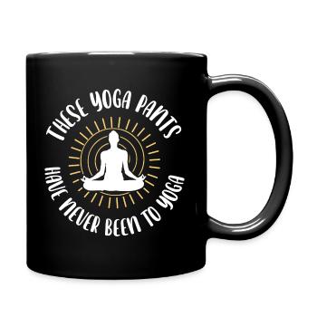 Yogalehrer Spruch Für Yogi Yoga - Tasse einfarbig - Schwarz - Rechts