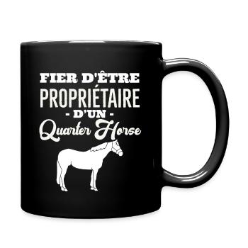Cheval quarter Horse - Mug uni - noir - Droite