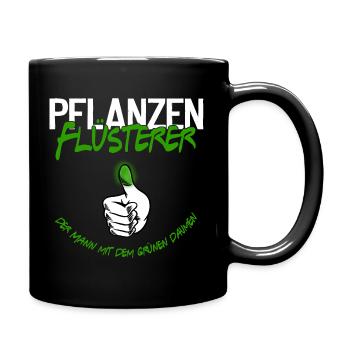 Pflanzen Flüsterer - Tasse einfarbig - Schwarz - Rechts