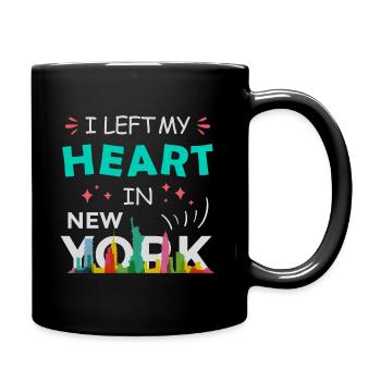 I left my heart in New York - Full Colour Mug - black - Right