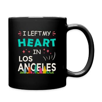 I left my heart in Los Angeles - Full Colour Mug - black - Right