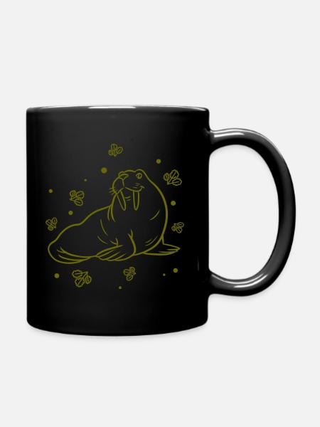 Sea Lion - Manatee - Zoo - Full Colour Mug - black