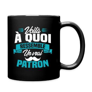 Voilà à quoi ressemble un vrai patron - Mug uni - noir - Droite