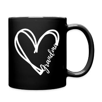 ICH LIEBE OMA. OMA GESCHENK. - Tasse einfarbig - Schwarz - Rechts