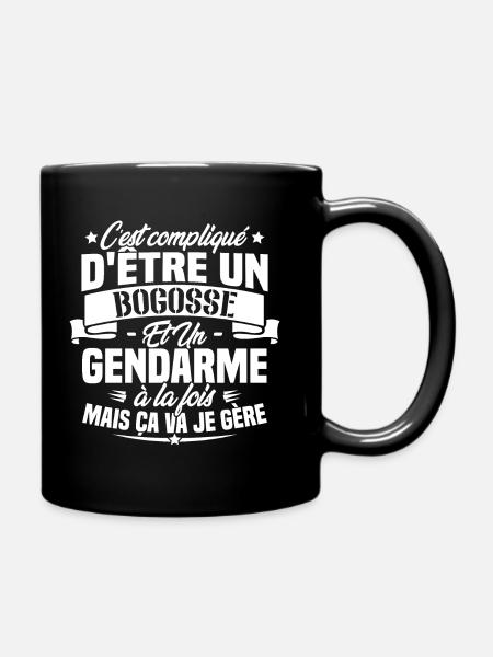 Bogosse et Gendarme à la fois mais ça va je gère - Mug uni - noir