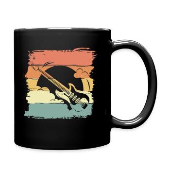 Guitar retro vintage - Full Colour Mug - black - Right