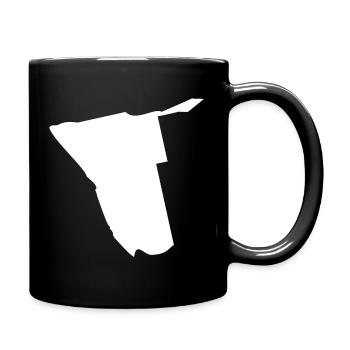 Namibia Landkarte Flagge - Tasse einfarbig - Schwarz - Rechts