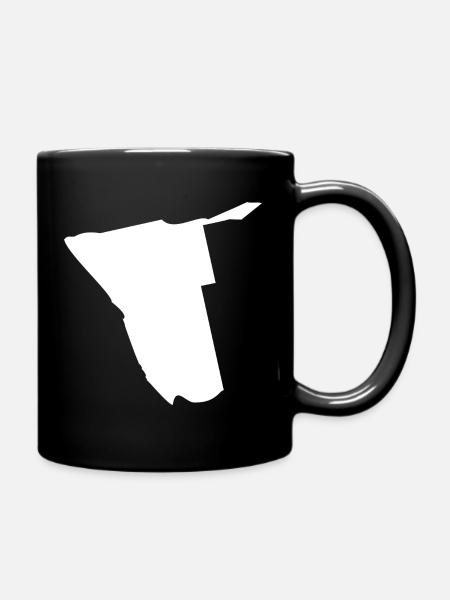 Namibia Landkarte Flagge - Tasse einfarbig - Schwarz