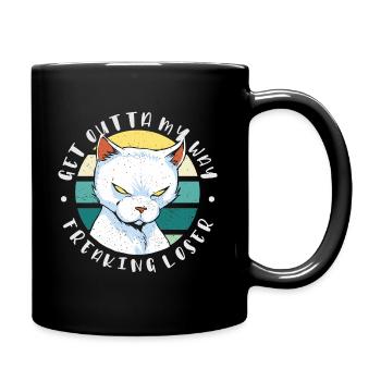 Sors de mon chemin, perdant fou, chat - Mug uni - noir - Droite
