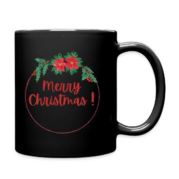 Joyeux Noël Merry Christmas - Full Colour Mug - black - Right