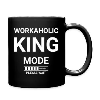 Workaholic King Mode Loading Please Wait - Full Colour Mug - black - Right