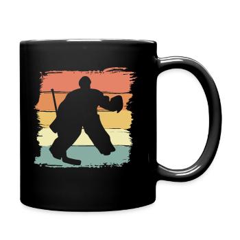 Gardien de but de hockey sur glace rétro - Mug uni - noir - Droite