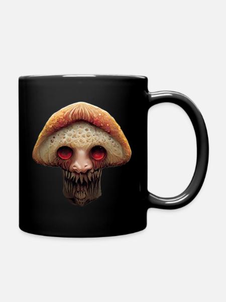 Shroomface - Tasse einfarbig - Schwarz