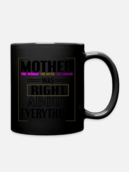 MOM THE WOMAN MYTH LEGEND - Full Colour Mug - black