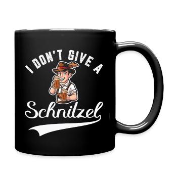 I don`t give a Schnitzel - Tasse einfarbig - Schwarz - Rechts