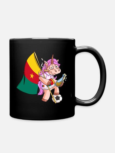 Party Einhorn Kamerun - Tasse einfarbig - Schwarz
