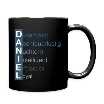 Daniel - Tasse einfarbig - Schwarz - Rechts