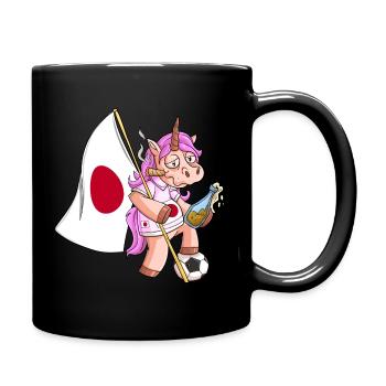 Japan Party Unicorn - Full Colour Mug - black - Right
