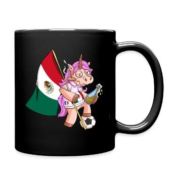 Mexico Party Unicorn - Full Colour Mug - black - Right