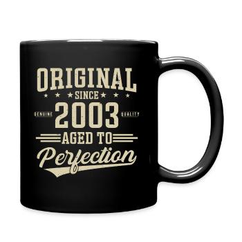 Original seit Jahrgang 2003 - Tasse einfarbig - Schwarz - Rechts