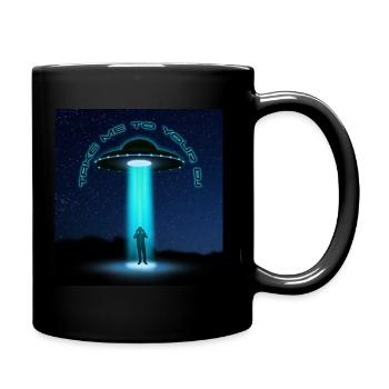 take me to your dj - Full Colour Mug - black - Right